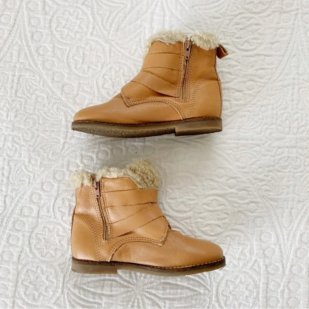 Zara Girls' Lined Ankle Booties With‎ Buckles